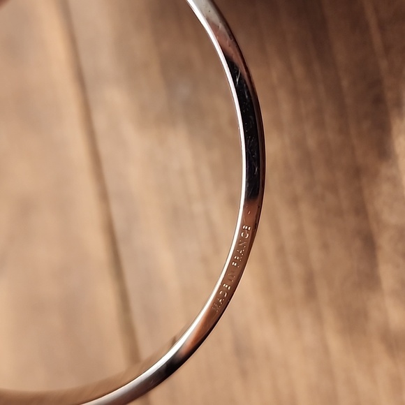 HERMES Burgundy Leather Bangle Bracelet - Picture 6 of 7